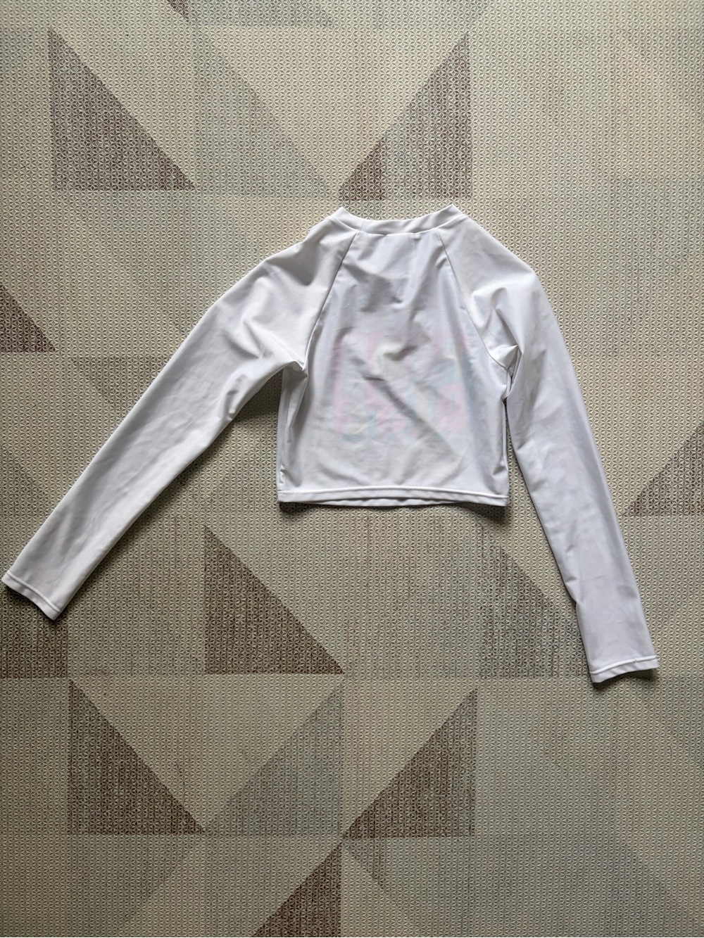 Art Class Cropped Long Sleeve Swim Top (M, 7/8) - Picture 3 of 3